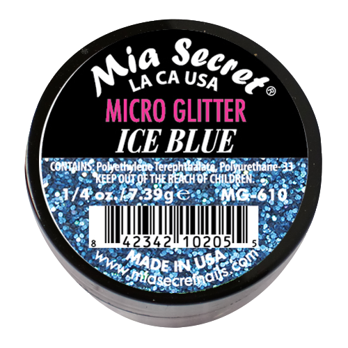 Micro Glitter Acryl-Pulver Ice Blue