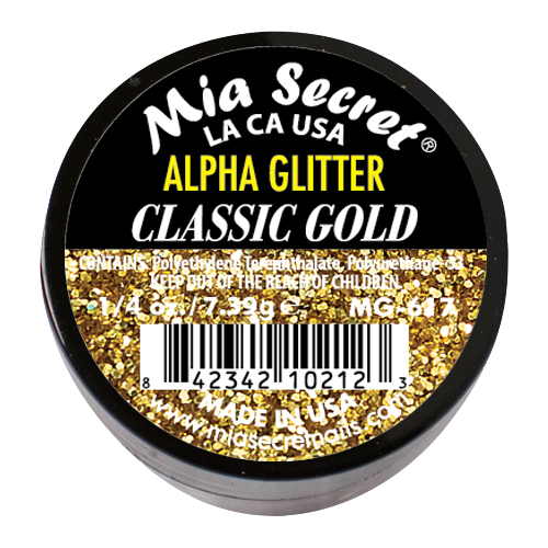 Alpha & Dust Glitter Acryl-Pulver Classic Gold