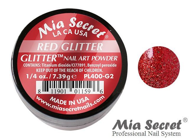 Glitter Acryl-Pulver Red