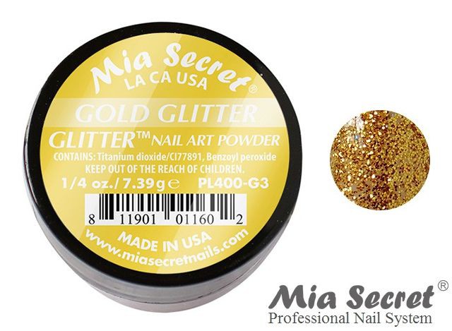 Glitter Acryl-Pulver Gold