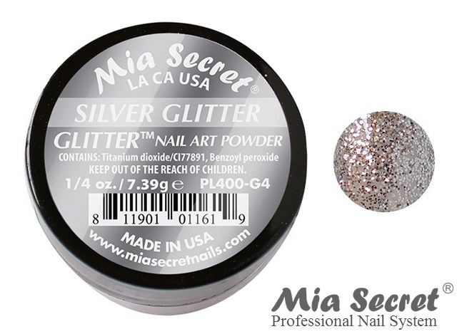 Glitter Acryl-Pulver Silver