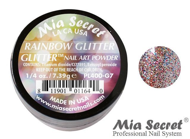 Glitter Acryl-Pulver Rainbow