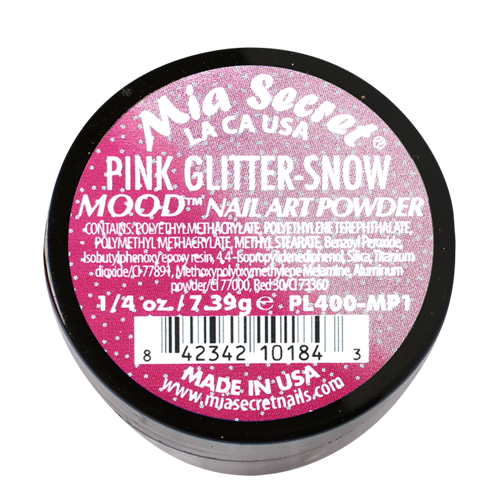 Mood Acryl-Pulver Pink Glitter - Schnee