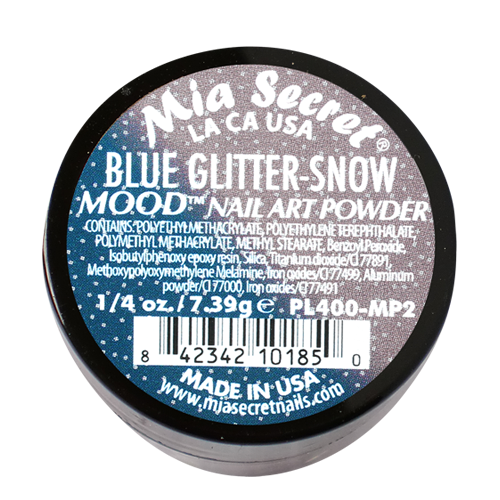 Mood Acryl-Pulver Blauer Glitter - Schnee