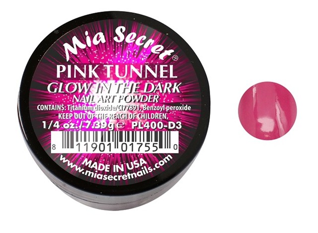 Glow in the Dark Acryl-Pulver Pink Tunnel