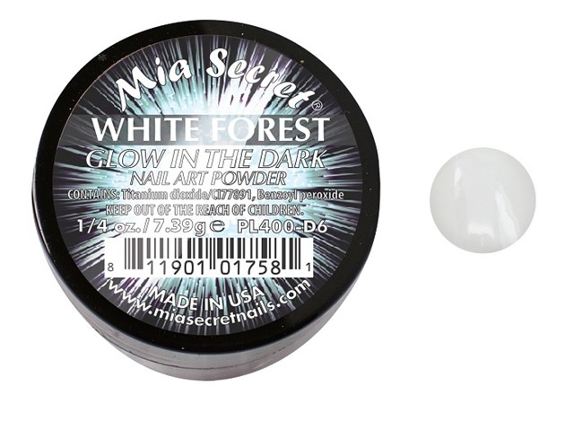 Glow in the Dark Acryl-Pulver White Forest