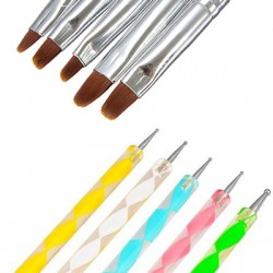 Acryl-pinsel mit tropfstift (5 farben)