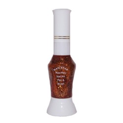 Nagellackstift Glitter Orange 2 in 1